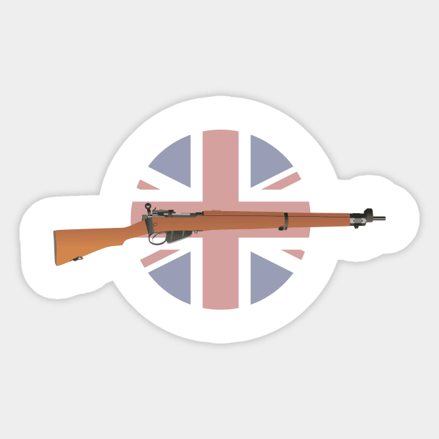 Lee-Enfield WW2 Rifle with British Flag Sticker by NorseTech